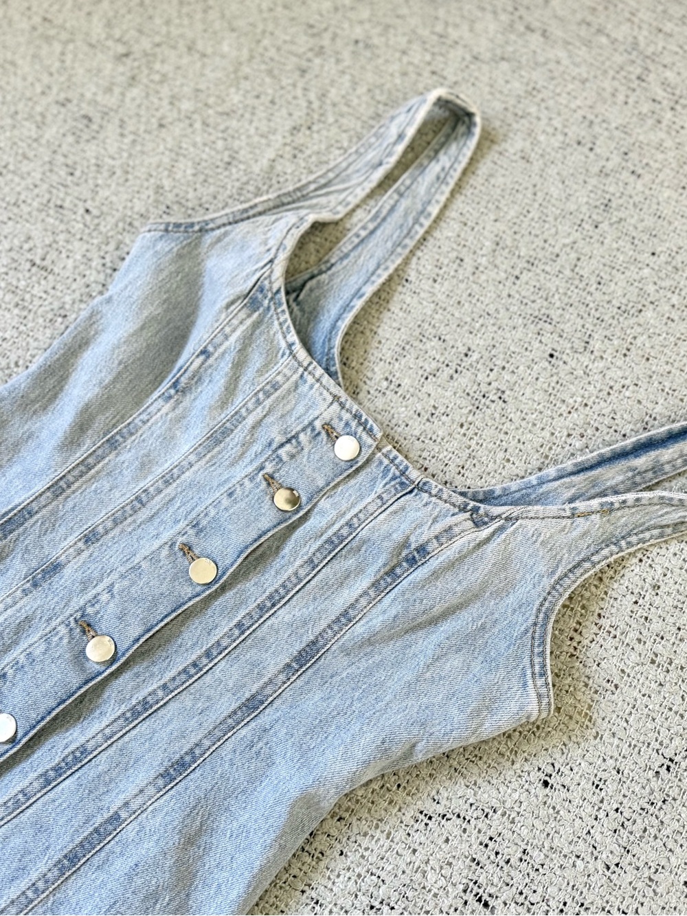 Zara Light Blue Denim Button-Front Maxi Dress Size S - Picture 2 of 10
